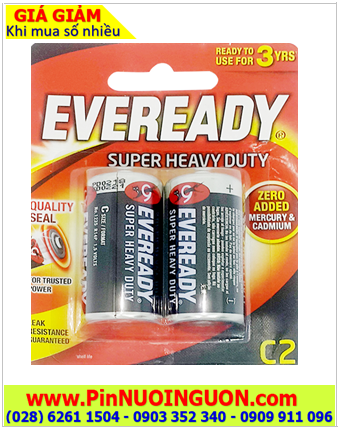 Eveready 1235-BP2; Pin trung C 1.5v Eveready 1235-BP2 Heavy Duty Made in Singapore _Vỉ 2viên